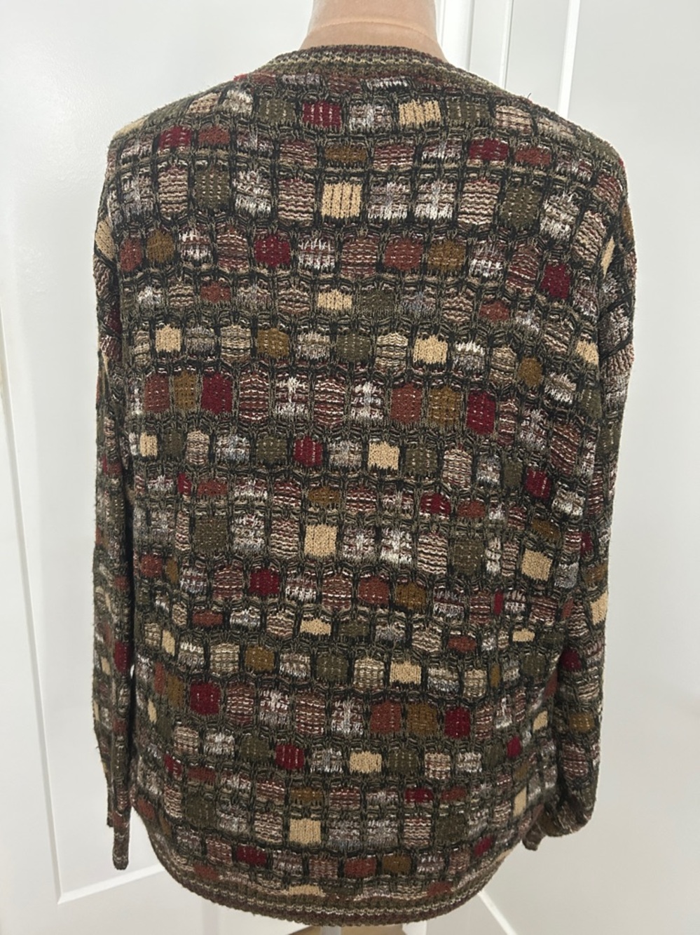 Vintage 80’s Geometric Weave Sweater by Prestige |Size Medium - Picture 8 of 14